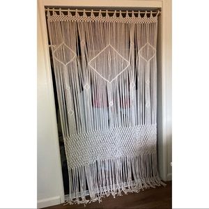 Macrame Curtain Large Wall Hanging 50” W x 78” L